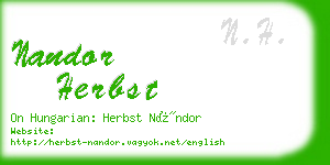 nandor herbst business card